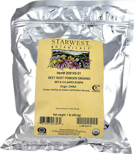 Starwest Botanicals Organic Beet Root Powder -- 1 lb