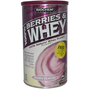 Country Life, Gluten Free, BioChem Sports, 100% Berries & Whey Powder, Berry Flavor, 11.1 oz (316 g)