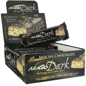 NuGo Nutrition, NuGo Dark, Protein Bars, Mocha Chocolate, 12 Bars, 1.76 oz (50 g) Each
