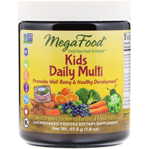MegaFood, Kids Daily Multi Powder, Unsweetened, 1.8 oz (49.8 g)