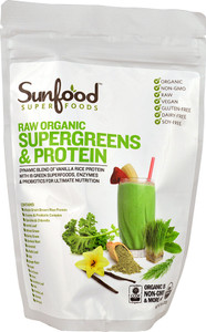 SunFood Organic Supergreens & Protein Powder -- 8 oz