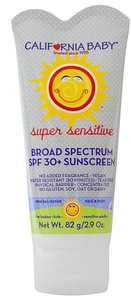 California Baby, Super Sensitive SPF 30+ Sunscreen No Fragrance - 2.9 fl oz