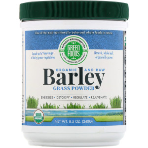 Green Foods Corporation, Organic and Raw, Barley Grass Powder, 8.5 oz (240 g)