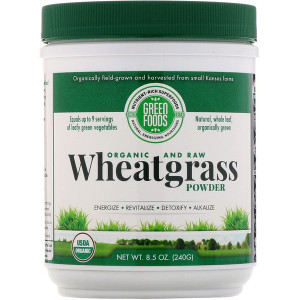 Green Foods Corporation, Organic and Raw, Wheatgrass Powder, 8.5 oz (240 g)