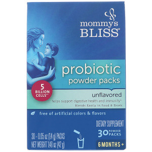 Mommys Bliss, Probiotic Powder Packs, Unflavored, 6 Months +, 30 Powder Packs, 0.05 oz (1.4 g) Each