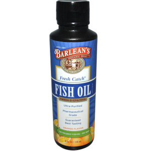 Barleans, Fresh Catch Fish Oil, Omega-3 EPA/DHA, Orange Flavor, 8 fl oz (236 ml)