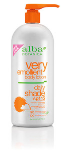 Alba Botanica Very Emollient Natural Body Lotion SPF 15 -- 32 fl oz