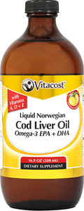 Vitaco Liquid Norwegian Cod Liver Oil Omega-3 EPA + DHA Lemon -- 16.9 fl oz