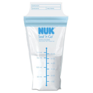 NUK, Seal 'n Go, Breast Milk Bags, 100 Pre-Sterilized Storage Bags, 6 oz (180 ml) Each (Discontinued Item)