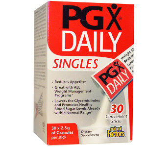 Natural Factors, PGX Daily, Singles, Unflavored Granules, 30 Sticks, (2.5 g) Each
