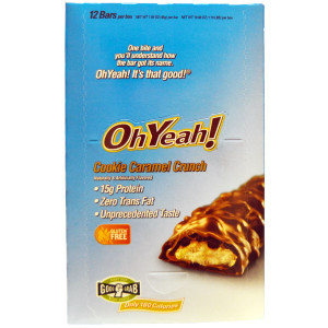 Oh Yeah!, Protein Bars, Cookie Caramel Crunch, 12 Bars, 1.59 oz (45 g) Per Bar