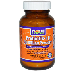 NOW Foods Probiotic-10 50 Billion Powder - 2 oz
