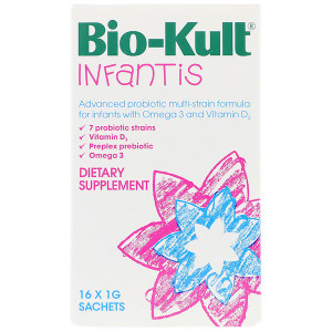 Bio-Kult, Infantis, Advanced Probiotic Multi-Strain Formula for Infants with Omega 3 and Vitamin D3, 16 Sachets, (1 g) Each