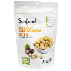 Sunfood, Raw Organic Macadamia Nuts, 8 oz (227 g)