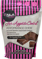 NLA for Her, Her Appetite Control, Performance Chew, Rich Chocolate Flavor, 30 Soft Chews
