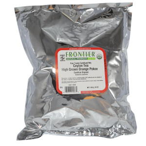 Frontier Natural Products Organic Ceylon Tea High Grown Orange Pekoe -- 1 lb