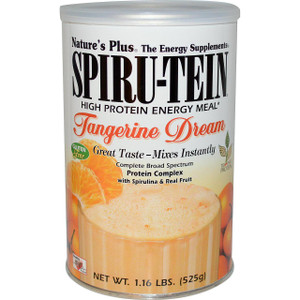 Natures Plus, Spiru-Tein, High Protein Energy Meal, Tangerine Dream, 1.16 lbs (525 g)