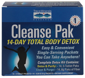 Trace Minerals Research, Cleanse Pak 14-Day Total Body Detox - 14 Packets