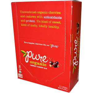 Pure Bar, Organic, Cherry Cashew, 12 Bars, 1.7 oz (48 g) Each