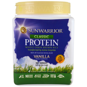 Sunwarrior, Classic Protein, Whole Grain Brown Rice, Vanilla, 13.2 oz (375 g)