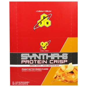 BSN, Protein Crisp, Peanut Butter Crunch Flavor, 12 Bars, 1.97 oz (56 g) Each