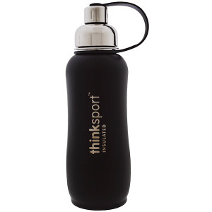 Think, Thinksport , Insulated Sports Bottle, Black, 25 oz (750 ml)