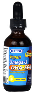Deva Omega-3 DHA-EPA Liquid Lemon -- 2 fl oz
