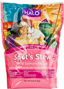 Halo Purely For Pets, Spots Stew Indoor Cat Formula,  Wild Salmon - 6 lbs