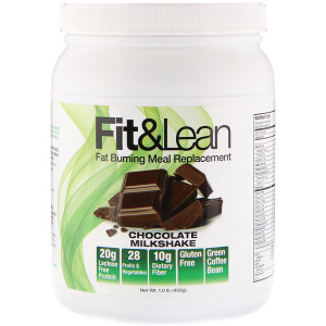 Fit & Lean, Fat Burning Meal Replacement, Chocolate Milkshake, 1.0 lb (450 g)
