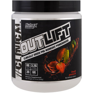 Nutrex Research, Outlift,Clinically Dosed Pre-Workout Powerhouse, Fruit Punch, 8.75 oz (248 g)