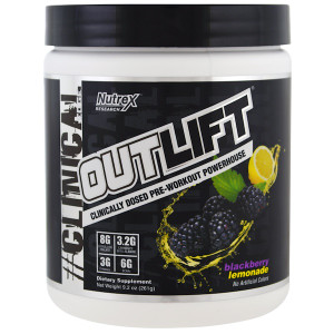 Nutrex Research, Outlift, Clinically Dosed Pre-Workout Powerhouse, Blackberry Lemonade, 9.2 oz (261 g)