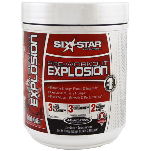 Six Star, Pre-Workout Explosion, Fruit Punch, 7.30 oz (207 g)