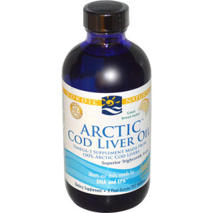 Nordic Naturals, Arctic Cod Liver Oil, Lemon, 8 fl oz (237 ml)