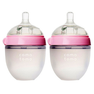 Comotomo Baby Bottles Twin Set 5 oz. Pink -- 2 Bottles