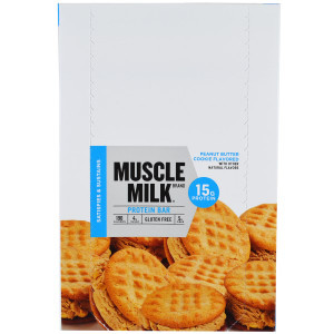 Cytosport, Inc, Muscle Milk Protein Bar, Peanut Butter Cookie Flavored, 12 Bars, 1.76 oz (50 g) Each