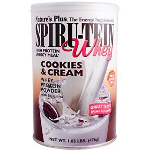 Natures Plus Spiru-Tein Whey Shake Cookies & Cream -- 1.05 lbs