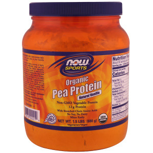 Now Foods, Sports, Organic  Pea Protein, Natural Vanilla, 1.5 lbs  (680 g)