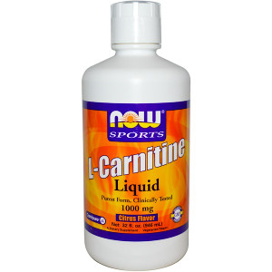 Now Foods, Sports, L-Carnitine Liquid, Citrus Flavor, 1000 mg, 32 fl oz (946 ml)