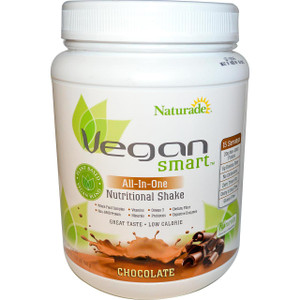 Naturade, Vegan Smart, All-In-One Nutritional Shake, Chocolate, 24.34 oz (690 g)