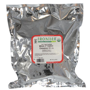 Frontier Natural Products, Organic Fair Trade Whole 3" Ceylon Cinnamon Sticks, 16 oz (453 g)