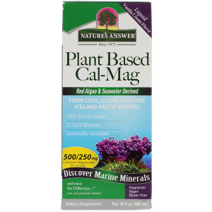 Natures Answer, Plant Based Cal-Mag, Vanilla Cream Flavor, 16 fl oz (480 ml)