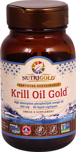 NutriGold Krill Oil Gold - 500 mg - 60 Liquid Capliques