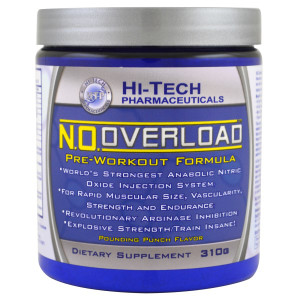 Hi Tech Pharmaceuticals, N.O. Overload, Pre-Workout Formula, Pounding Punch Flavor, 310 g
