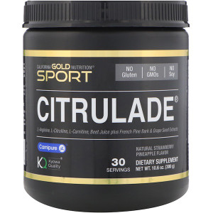 California Gold Nutrition, Citrulade, L-Arginine, L-Citrulline, L-Carnitine Formula, Beet Juice Plus, Natural Strawberry Pineapple, 10.6 oz (300 g)