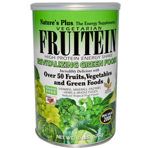 Natures Plus Fruitein High Protein Vegetarian Energy Shake Natural Tropical Fruit -- 1.3 lbs