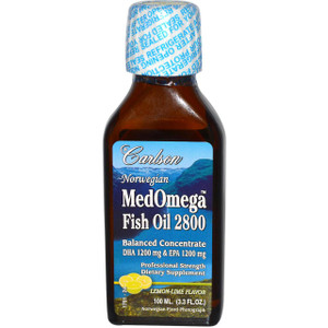 Carlson Labs, Med Omega, Lemon-Lime Flavor, 2,700 mg, 3.3 fl oz (100 ml) (Discontinued Item)
