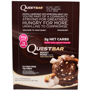 Quest Nutrition QuestBar Protein Bar Rocky Road -- 12 Bars