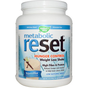 Natures Way, Metabolic Reset, Hunger Control, Weight Loss Shake, Powder, Vanilla, 1.4 lbs (630 g)