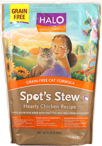 Halo Purely For Pets, Spots Stew Grain Free Cat Formula, Hearty Chicken - 6 lbs