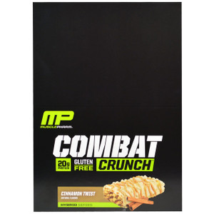 MusclePharm, Combat Crunch, Cinnamon Twist, 12 Bars, 63 g Each